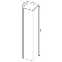 Пенал подвесной белый Aquanet Тулон 00183390