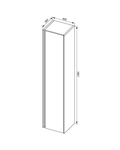 Пенал подвесной белый Aquanet Тулон 00183390