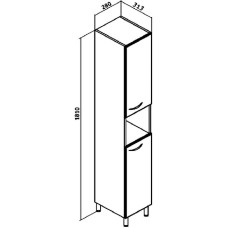 Шкаф пенал Runo Эконом 28 00000000618 Белый