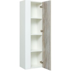 Шкаф пенал Runo Вудлайн 35 00-00001012 подвесной Дуб скандинавский Белый