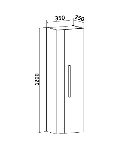 Шкаф пенал Runo Вудлайн 35 00-00001012 подвесной Дуб скандинавский Белый