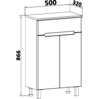 Тумба Runo Парма 50 00-00001050 Белая