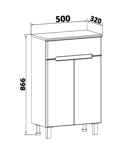 Тумба Runo Парма 50 00-00001050 Белая