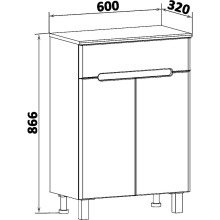 Тумба Runo Парма 60 00-00001041 Белый
