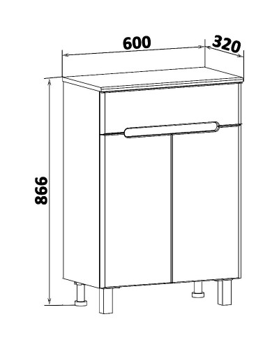 Тумба Runo Парма 60 00-00001041 Белый