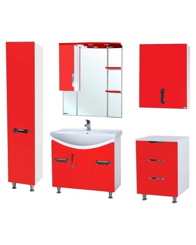 Шкаф пенал Bellezza Лагуна 35 R 4622107081032 R Красный Белый