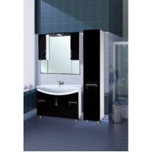 Шкаф пенал Bellezza Лагуна 35 R 4622107081049 R Черный Белый