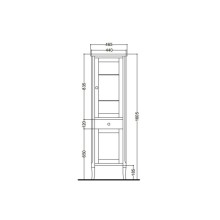 Шкаф-колонна напольная правая орех Kerasan Retro 731540-dx