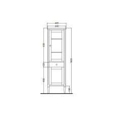 Шкаф-колонна напольная правая орех Kerasan Retro 731540-dx