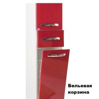 Шкаф пенал Bellezza Рокко 35 4625304100032 Красный Белый