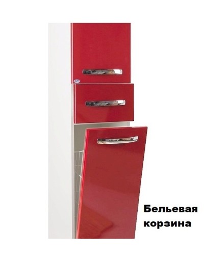Шкаф пенал Bellezza Рокко 35 4625304100032 Красный Белый