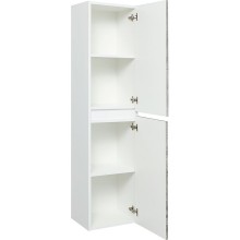 Шкаф пенал Runo Манхэттен 35 00-00001020 подвесной Серый бетон Белый