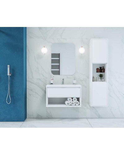 Шкаф пенал Excellent Tuto 40 MLEX.0201.400.WHWH подвесной Белый