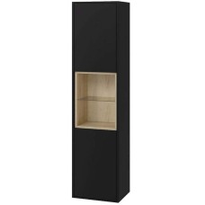 Шкаф пенал Excellent Tuto 40 MLEX.0201.400.BKBL подвесной Черный матовый Дуб