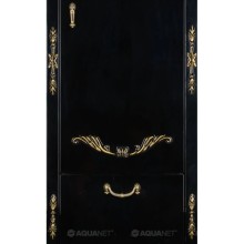 Пенал напольный черный/золото Aquanet Виктория 00183923