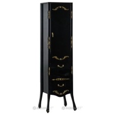 Пенал напольный черный/золото Aquanet Виктория 00183923