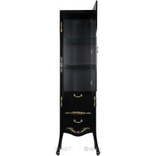 Пенал напольный черный/золото Aquanet Виктория 00183923