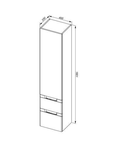 Пенал подвесной белый Aquanet Виго 00183402