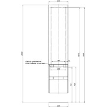 Пенал подвесной сине-серый Aquanet Виго 00183360