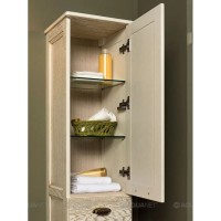 Пенал напольный жасмин/золото Aquanet Тесса 00185810