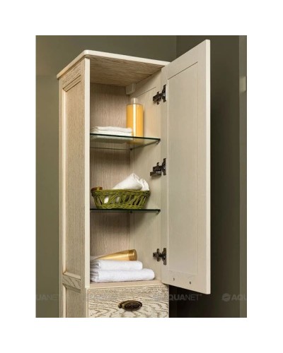 Пенал напольный жасмин/золото Aquanet Тесса 00185810