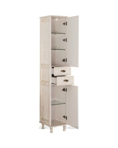 Пенал напольный жасмин/золото Aquanet Тесса 00185810