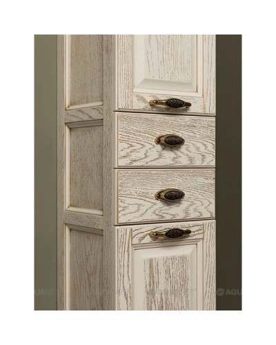 Пенал напольный жасмин/золото Aquanet Тесса 00185810