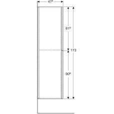 Шкаф-пенал Geberit Acanto 500.638.JK.2 Темно-серый