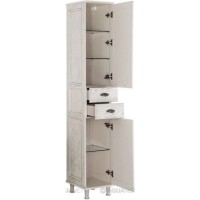 Пенал напольный жасмин/серебро Aquanet Тесса 00185811