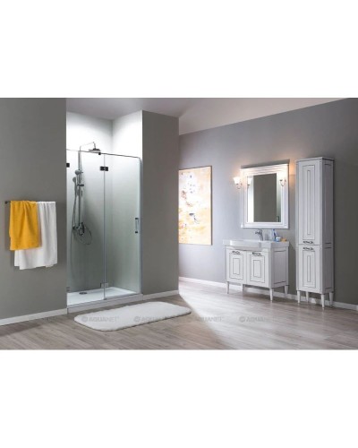 Пенал белый серебряная патина Aquanet Паола 00181770