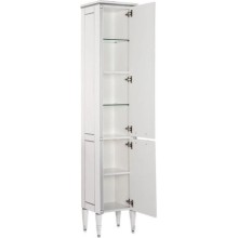 Пенал белый серебряная патина Aquanet Паола 00181770