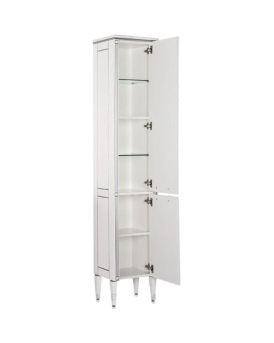 Пенал белый серебряная патина Aquanet Паола 00181770