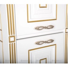 Пенал напольный белый золотая патина Aquanet Паола 00186112