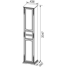 Пенал напольный белый Aquanet Лагуна 00175307