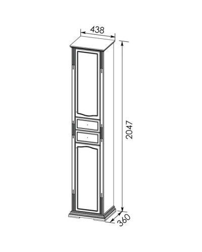Пенал напольный белый Aquanet Лагуна 00175307