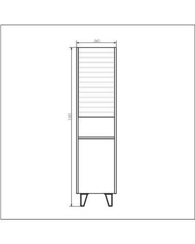 Шкаф пенал Comforty Клеон 40 00-00003947 Белый Дуб дымчатый