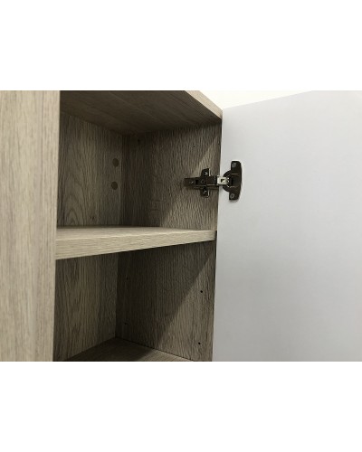 Шкаф пенал Comforty Клеон 40 00-00003947 Белый Дуб дымчатый