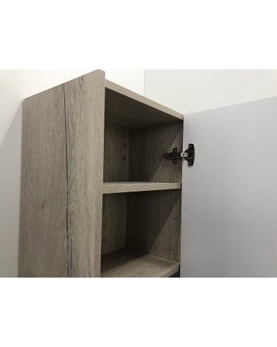 Шкаф пенал Comforty Клеон 40 00-00003947 Белый Дуб дымчатый