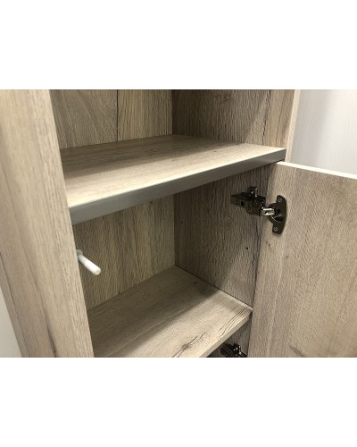 Шкаф пенал Comforty Клеон 40 00-00003947 Белый Дуб дымчатый