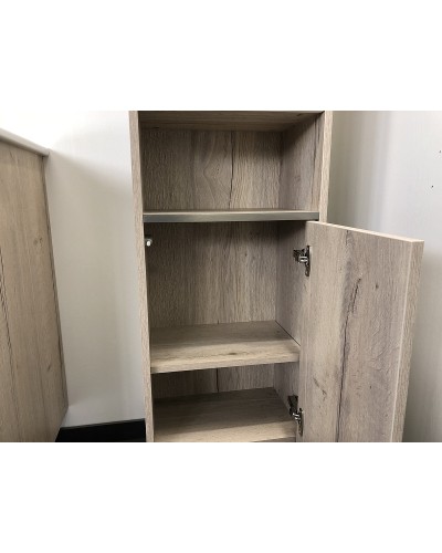 Шкаф пенал Comforty Клеон 40 00-00003947 Белый Дуб дымчатый