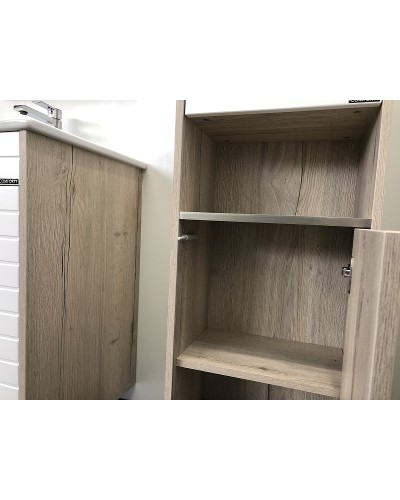 Шкаф пенал Comforty Клеон 40 00-00003947 Белый Дуб дымчатый