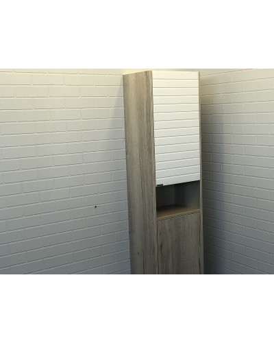 Шкаф пенал Comforty Клеон 40 00-00003947 Белый Дуб дымчатый