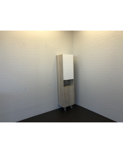 Шкаф пенал Comforty Клеон 40 00-00003947 Белый Дуб дымчатый