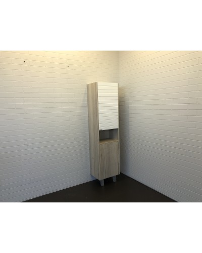 Шкаф пенал Comforty Клеон 40 00-00003947 Белый Дуб дымчатый