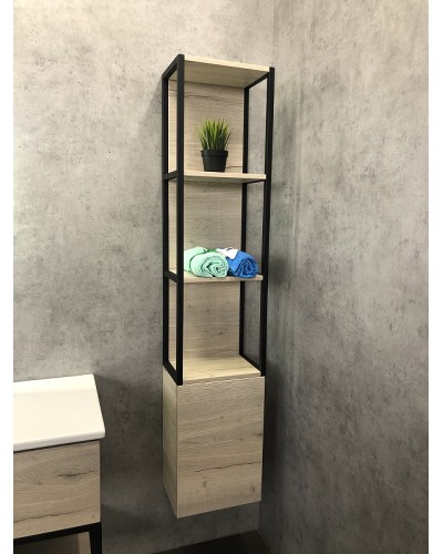 Шкаф пенал Comforty Мальме 35 00-00000825 подвесной Дуб дымчатый