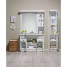 Пенал напольный белый Aquanet Фредерика 00175755