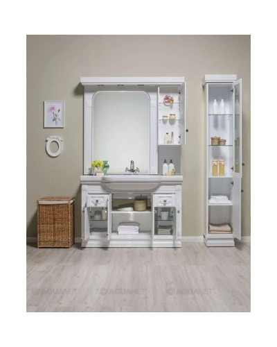 Пенал напольный белый Aquanet Фредерика 00175755