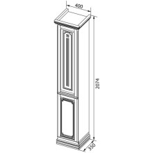 Пенал напольный белый Aquanet Фредерика 00175755