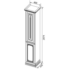 Пенал напольный белый Aquanet Фредерика 00175755