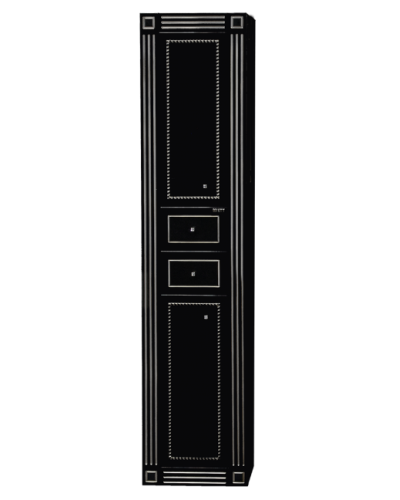 Venezia Пенал - 40 лев. с 2 ящ. черный с серебром